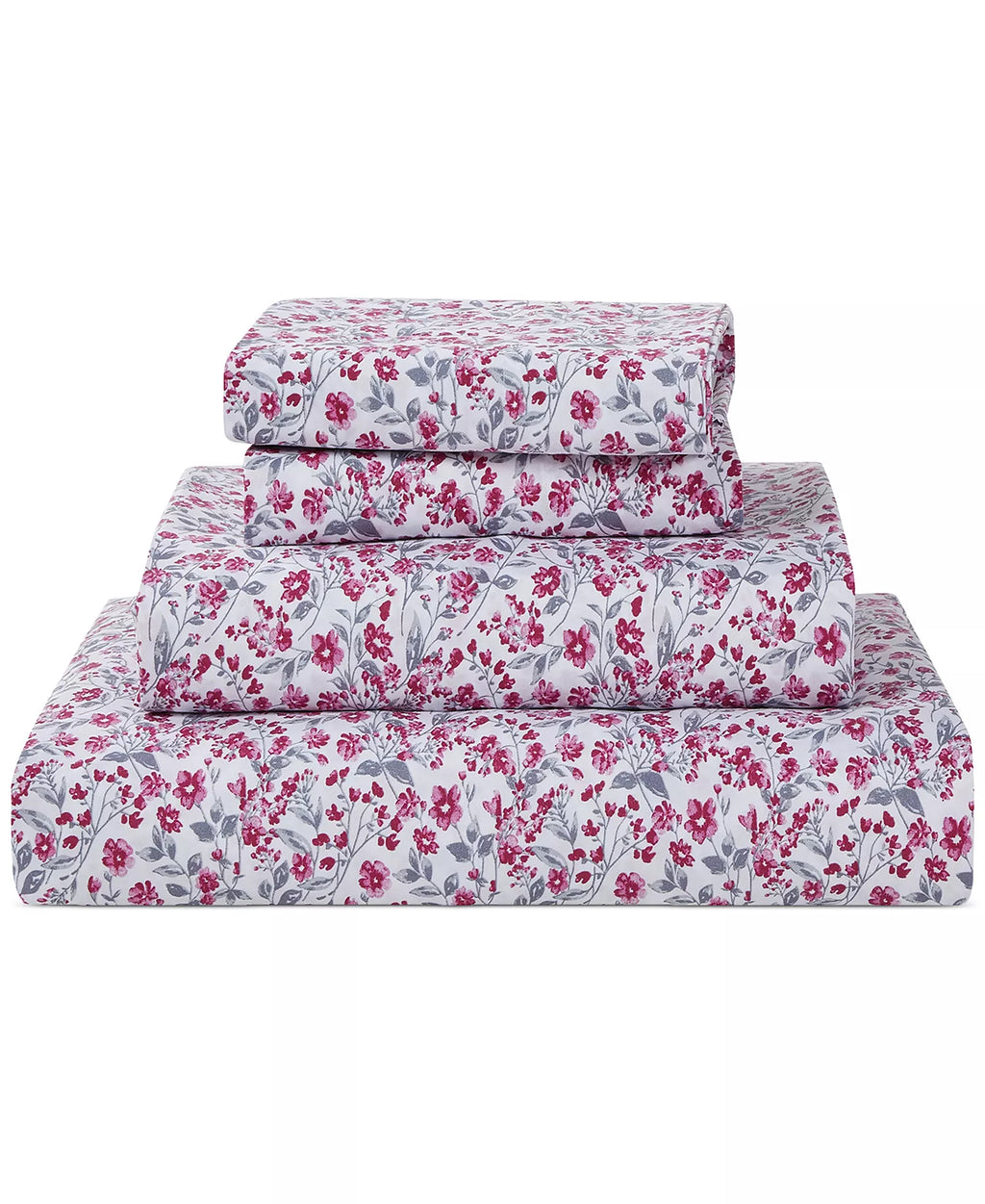 Microfiber Easy Care Printed 4-Piece Sheet Set – Pink Floral-Queen