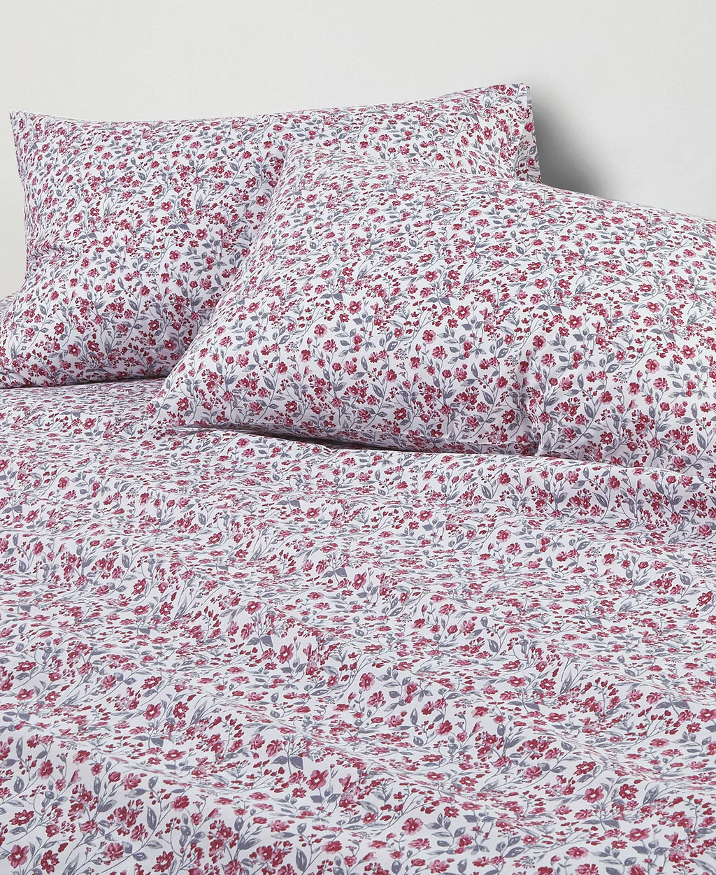 Microfiber Easy Care Printed 4-Piece Sheet Set – Pink Floral-Queen