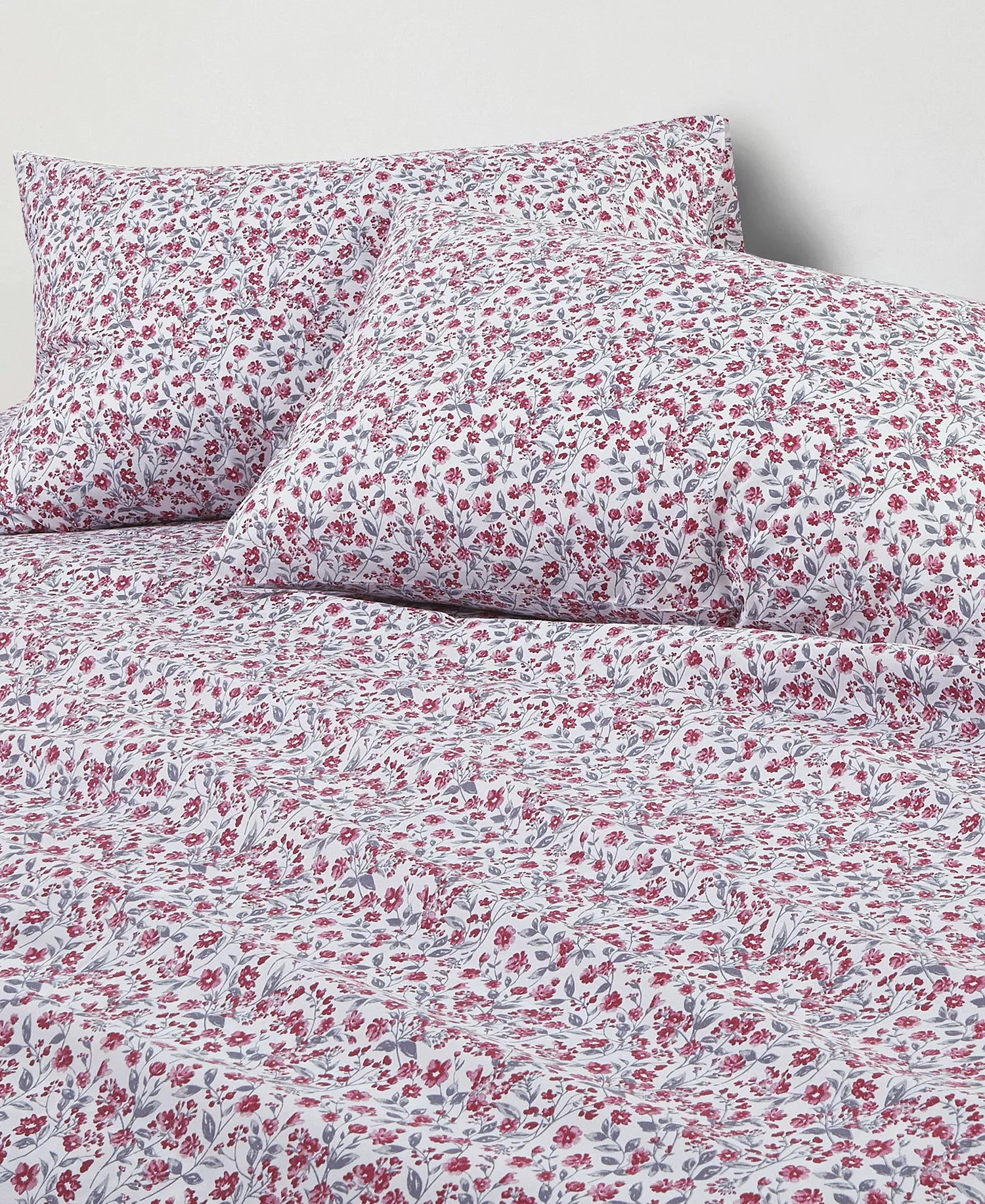 Microfiber Easy Care Printed 4-Piece Sheet Set – Pink Floral-Queen