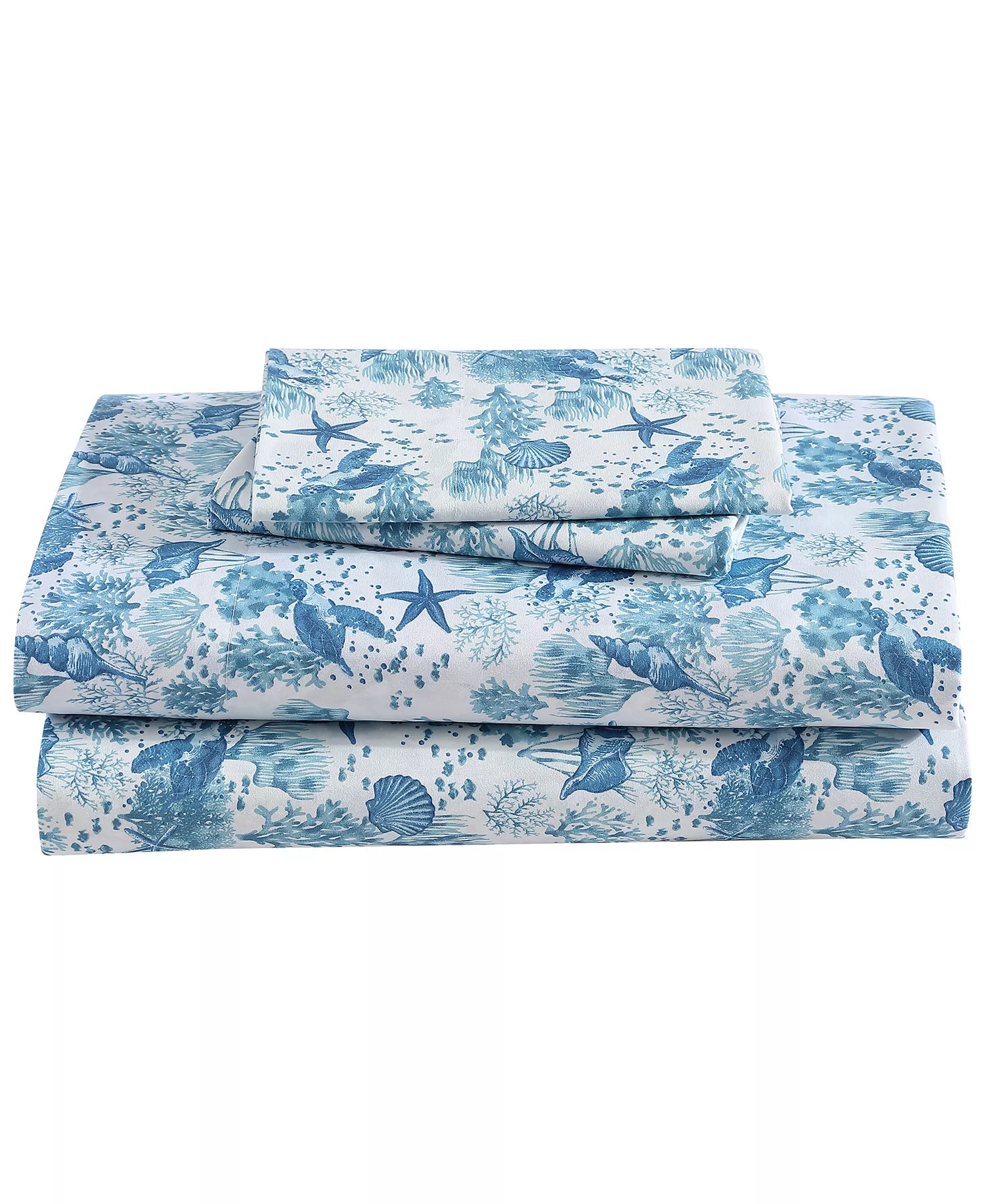 Coastal Printed 4-Piece Sheet Set – Nautical Turtles-Queen