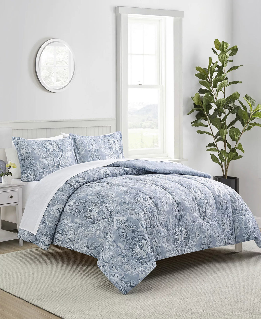 Leah Damask 3-Piece Comforter Set