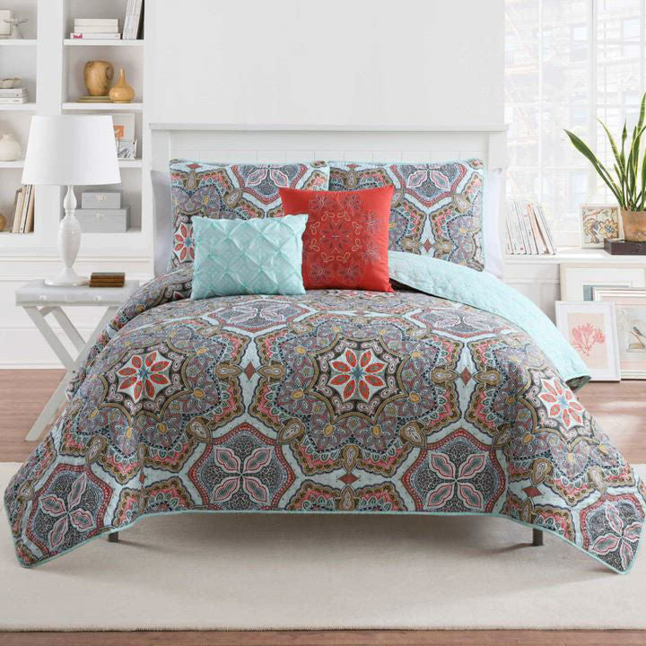 Yara Reversible 3-Piece King Quilt Set